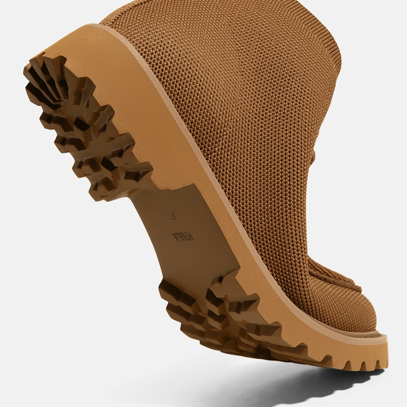 Round-Toe Lug Sole Ankle Boots (Francis), CARAMEL, EU35 | VIVAIA