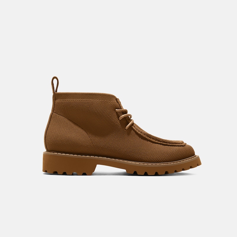 Round-Toe Lug Sole Ankle Boots (Francis), CARAMEL, EU35 | VIVAIA