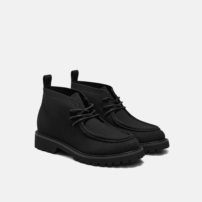Round-Toe Lug Sole Ankle Boots (Francis), Black, EU39 | VIVAIA