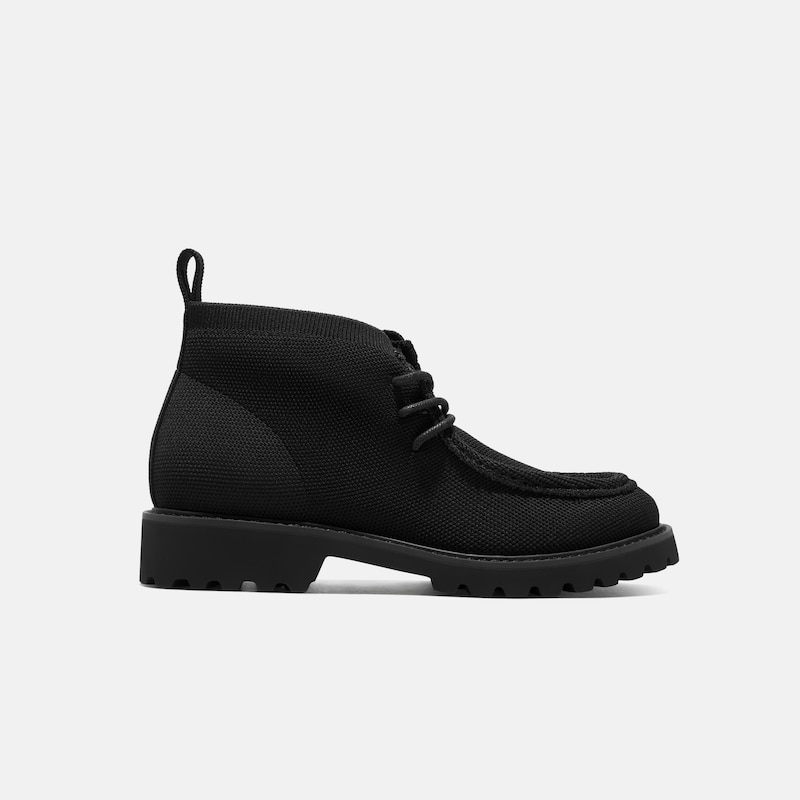 Round-Toe Lug Sole Ankle Boots (Francis), Black, EU39 | VIVAIA
