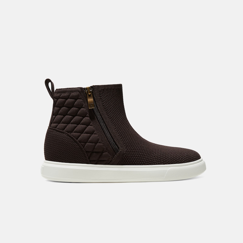 Round-Toe Hidden Wedge Sneakers (Casey), DARK CHOCOLATE, EU39 | VIVAIA