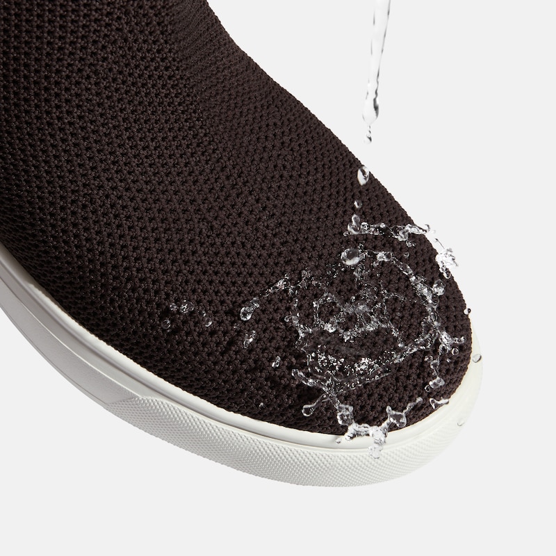 Round-Toe Hidden Wedge Sneakers (Casey), DARK CHOCOLATE, EU39 | VIVAIA