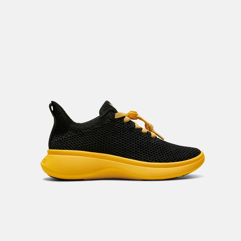 Kids' Sneaker Sliders (Urban Jr) - Mesh, BLACK YELLOW, EU35 | VIVAIA