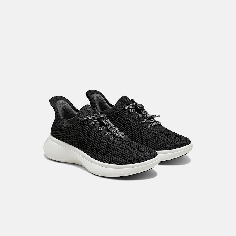 Kids' Sneaker Sliders (Urban Jr) - Mesh, BLACK WHITE, EU35 | VIVAIA