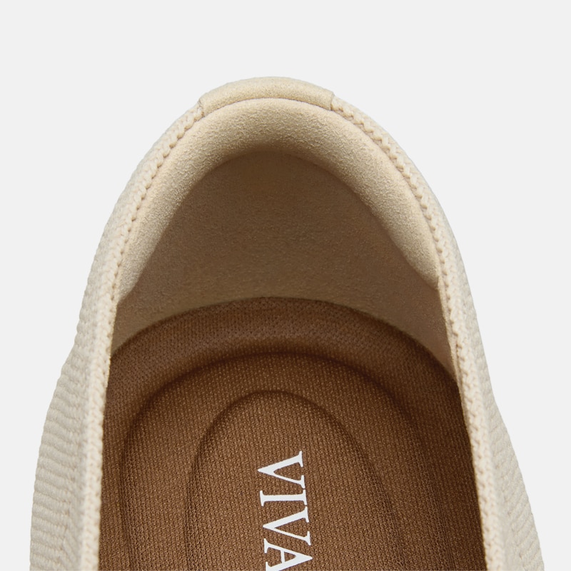 Pointed-Toe Aria Crisscross Loafers (Marvis), CREAM IVORY&DK CARAMEL, EU38.5 | VIVAIA