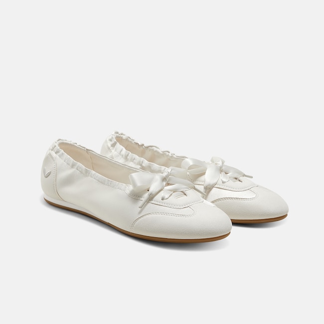 Round-Toe Satin Sneakerina (Yanka) - Light Gold