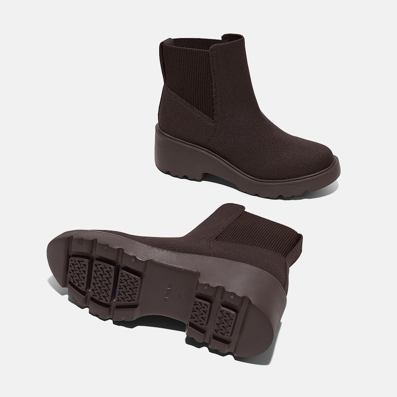 Round-Toe Chunky Platform Travel Boots (Everly), DARK CHOCOLATE, EU39 | VIVAIA