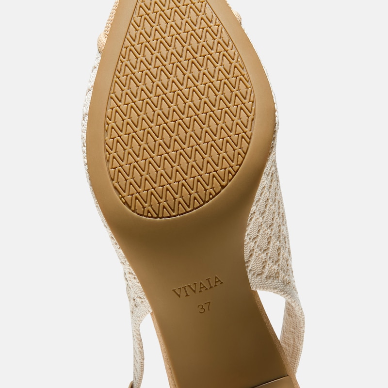 Pointed-Toe Slingback Heels (Addison), Yellow Apricot Quilt, EU39 | VIVAIA