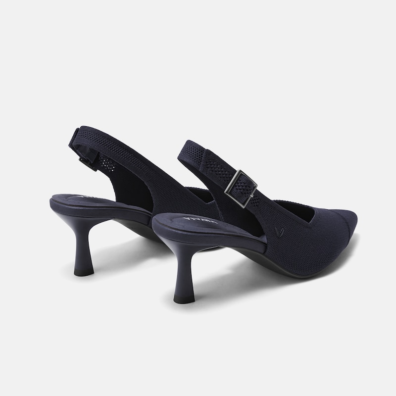 Pointed-Toe Slingback Heels (Addison), NAVY, EU40 | VIVAIA
