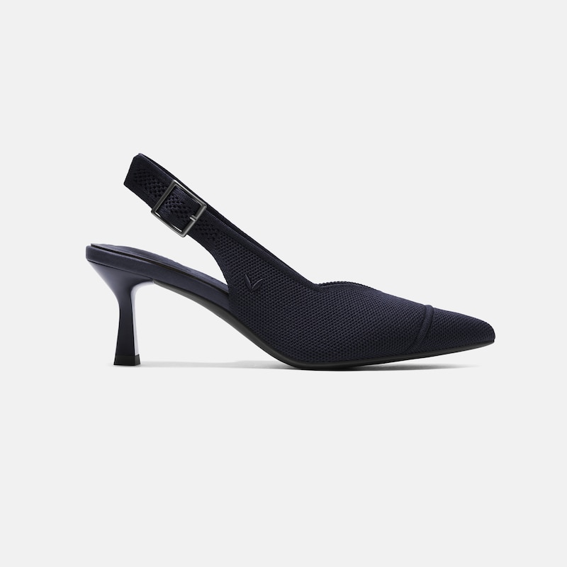 Pointed-Toe Slingback Heels (Addison), NAVY, EU40 | VIVAIA