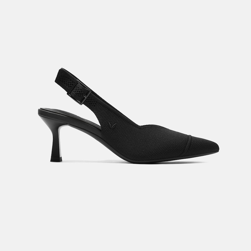 Pointed-Toe Slingback Heels (Addison), Black, EU37 | VIVAIA
