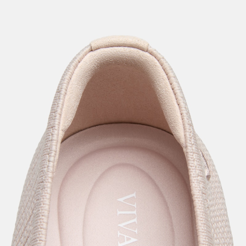 Square-Toe Lace-Up Mary Janes (Miley), BALLET BLUSH FRENCH STRIPE, EU37 | VIVAIA