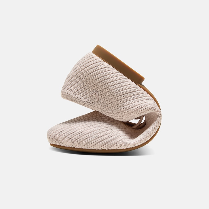 Square-Toe Lace-Up Mary Janes (Miley), BALLET BLUSH FRENCH STRIPE, EU37 | VIVAIA