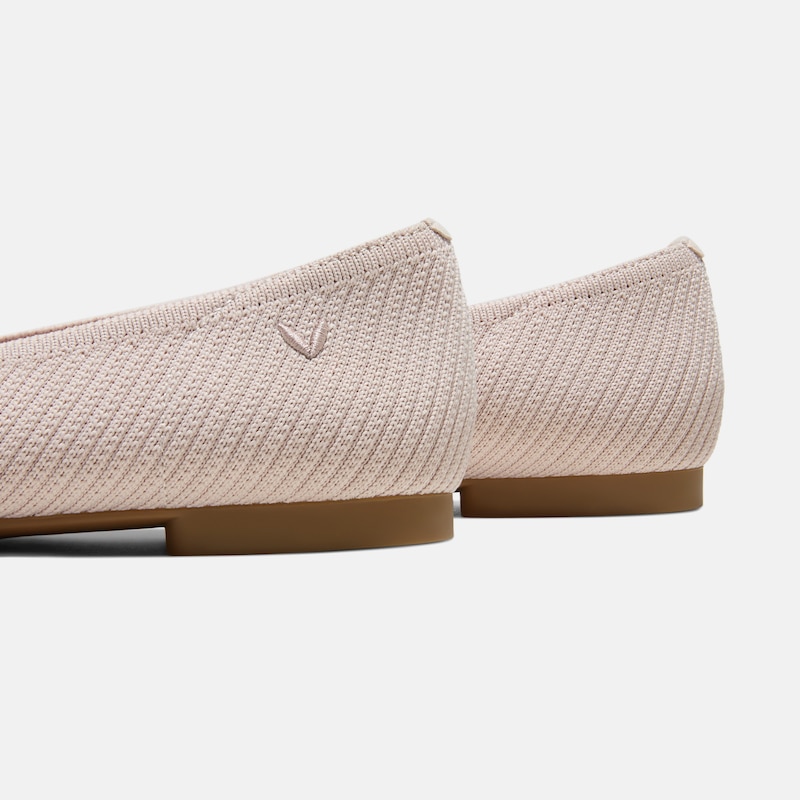Square-Toe Lace-Up Mary Janes (Miley), BALLET BLUSH FRENCH STRIPE, EU37 | VIVAIA