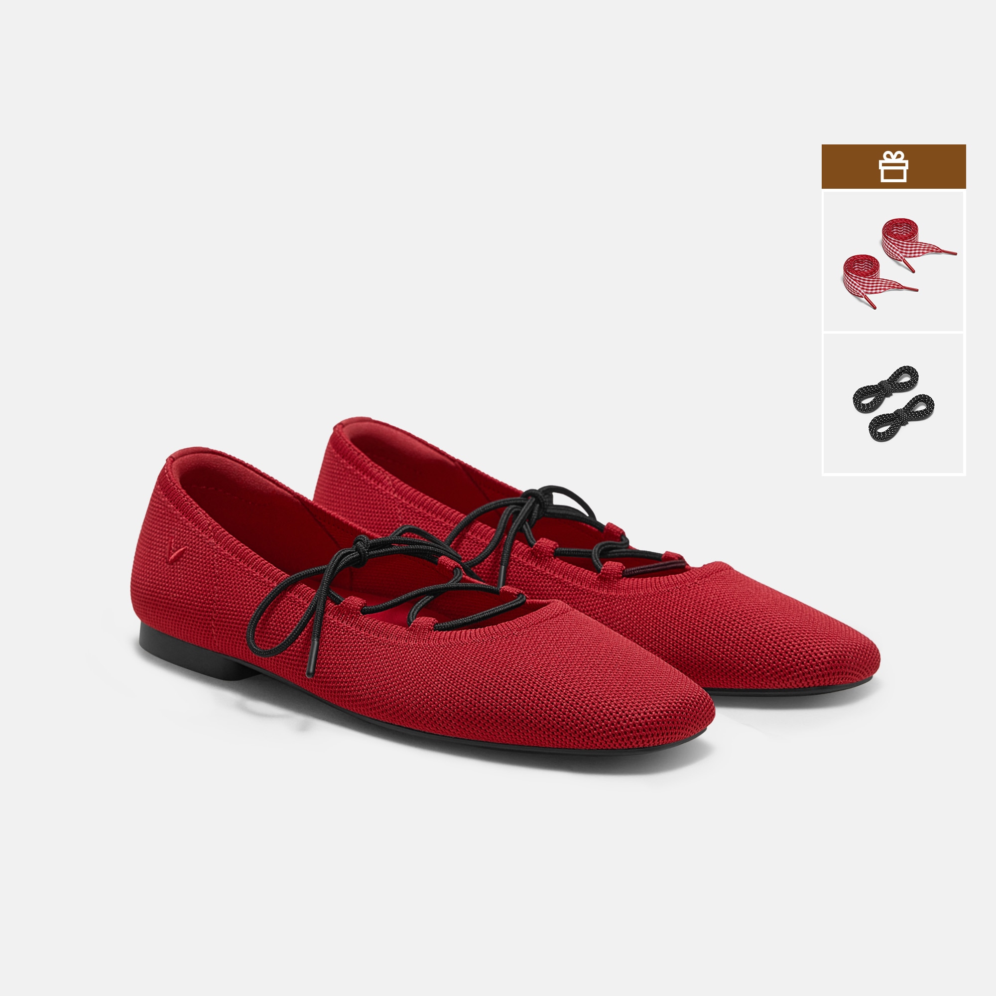 3 Laces Included Square-Toe Lace-Up Mary Janes (Miley) - Ruby Red