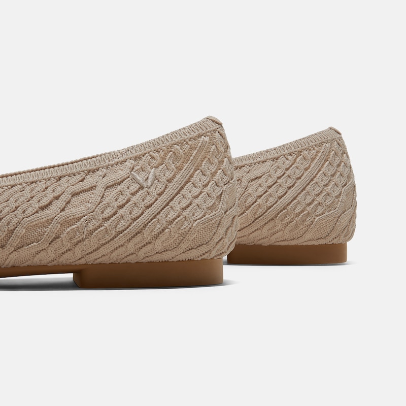 Square-Toe Lace Up Mary-Jane (Miley), ALMOND CABLE KNIT, EU41.5 | VIVAIA