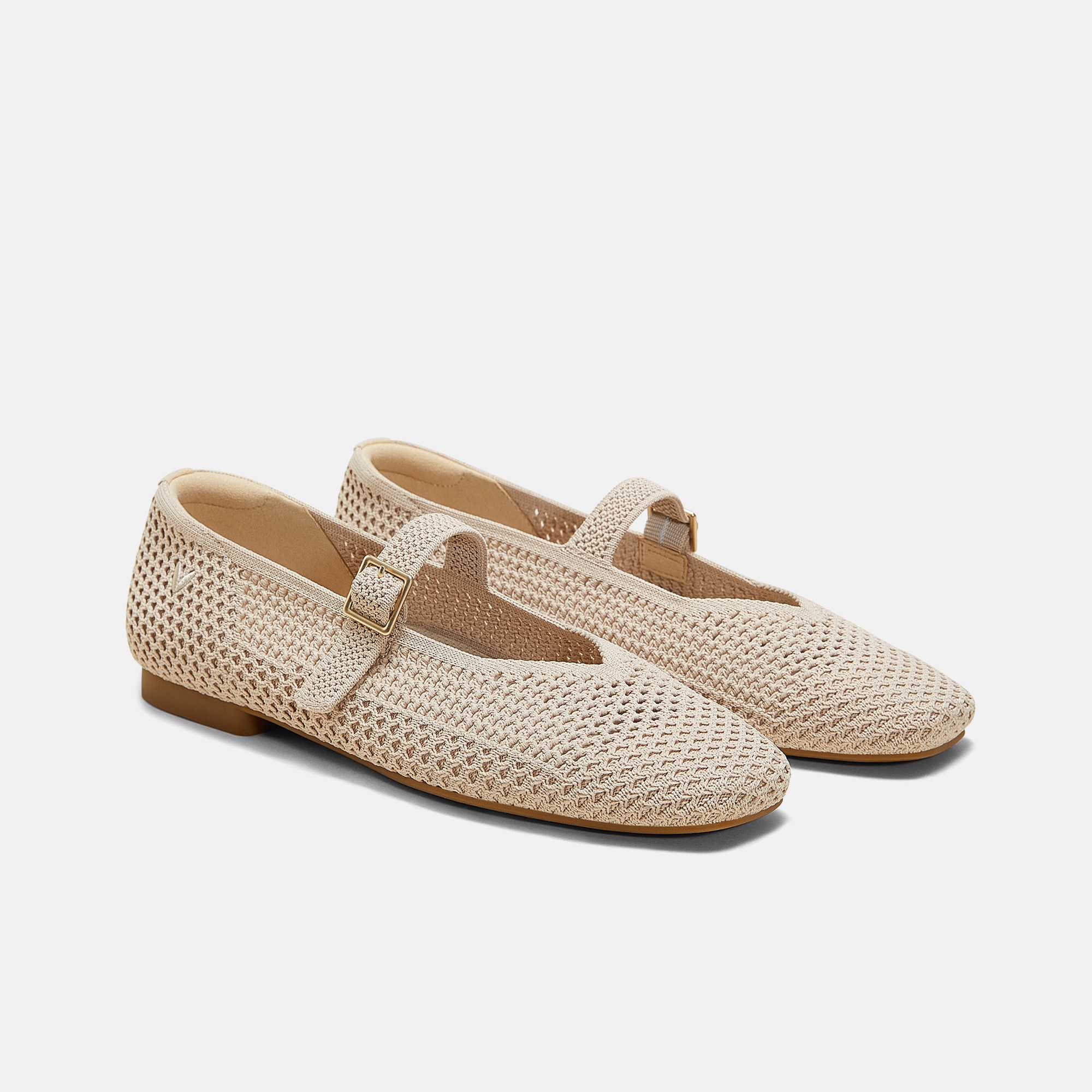 Square-Toe Mary Janes (Margot Mary Jane) - Almond Mesh