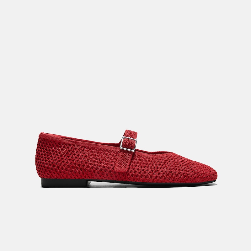 Square-Toe Mary Janes (Margot Mary Jane), RUBY RED MESH, EU37.5 | VIVAIA