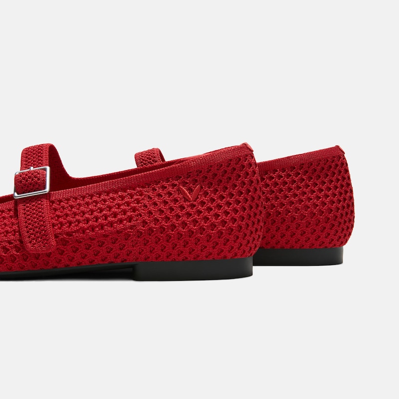 Square-Toe Mary Janes (Margot Mary Jane), RUBY RED MESH, EU37.5 | VIVAIA